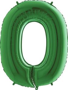 40IN GREEN NUMBER 0 FOIL BALLOON