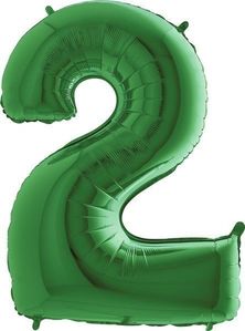 40IN GREEN NUMBER 2 FOIL BALLOON