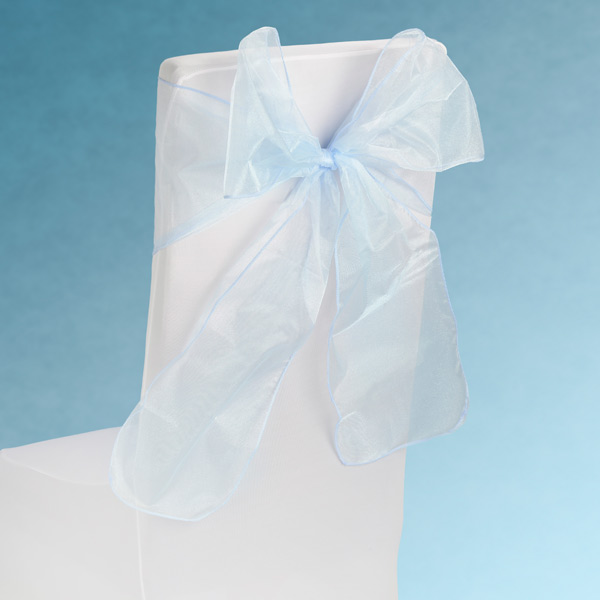 Sheer Blue Chair Sashes Event Planners Surrey