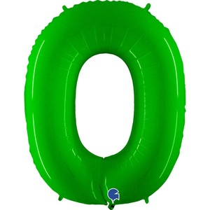 Green Neon 40" Number 0 Balloon