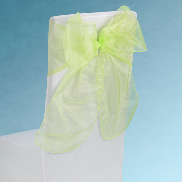 Lime Sheer Chair Sashes Event Planners Surrey