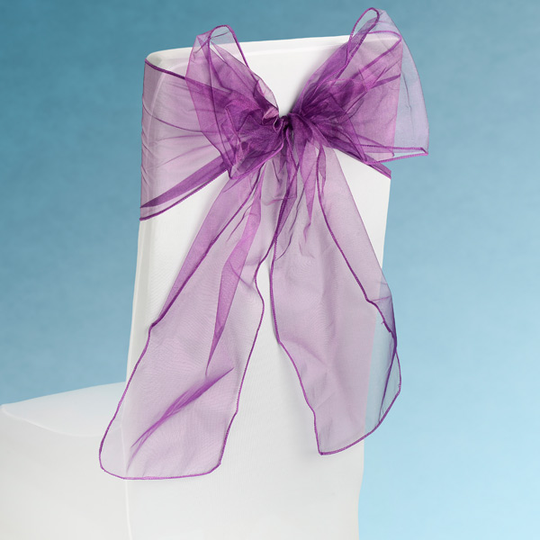 Plum Sheer Chair Sashes Event Planners Surrey