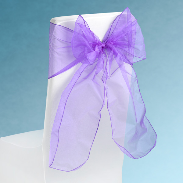 Purple Sheer Chair Sashes Event Planners Surrey