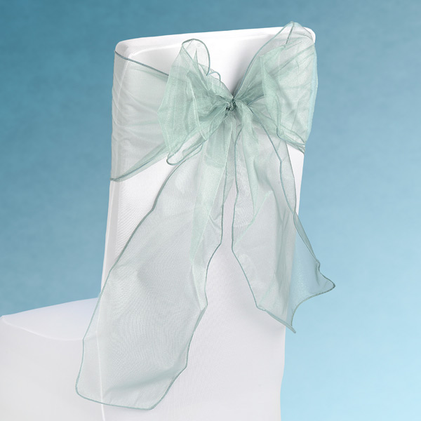 Sage Green Sheer Chair Sashes Event Planners Surrey