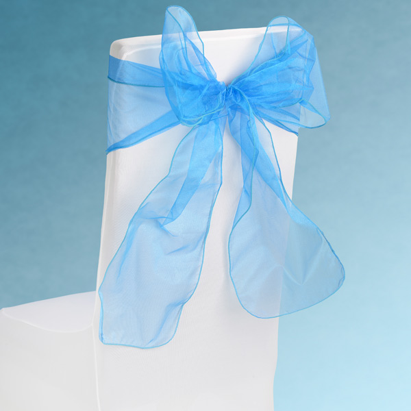 Sheer Turquoise Chair Sashes Event Planners Surrey