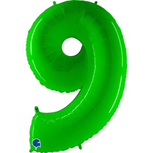 Green Neon 40" Number 9 Balloon