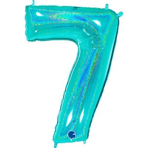 Tiffany Glittery 40" Number 7 Balloon