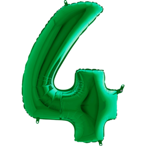 40IN GREEN NUMBER 4 FOIL BALLOON