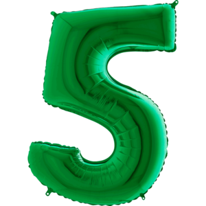 40IN GREEN NUMBER 5 FOIL BALLOON