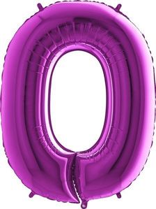 40IN PURPLE NUMBER 0 FOIL BALLOON