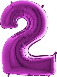 40IN PURPLE NUMBER 2 FOIL BALLOON