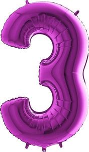 40IN PURPLE NUMBER 3 FOIL BALLOON