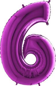 40IN PURPLE NUMBER 6 FOIL BALLOON