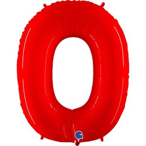 Red Neon 40" Number Balloon
