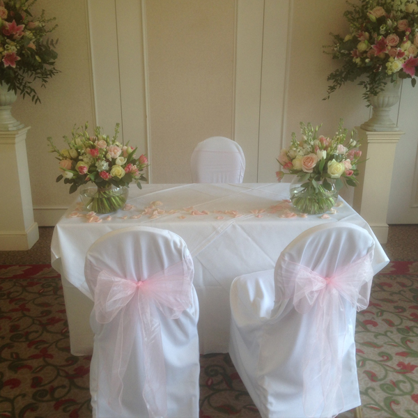 Chair cover hire weddings Surrey